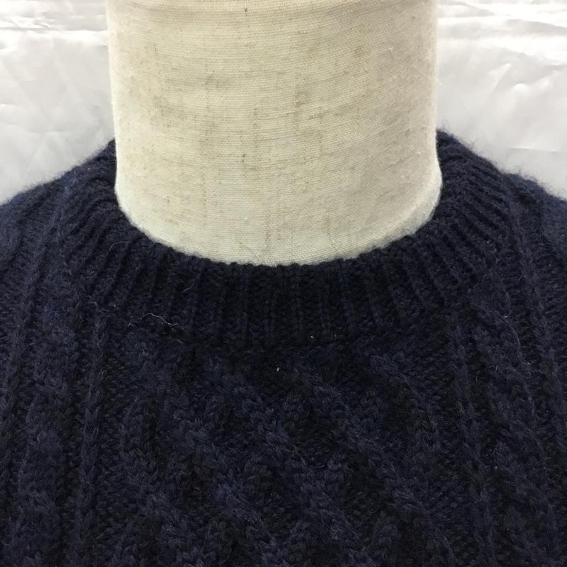 ヘッドポータープラス HEAD PORTER PLUS ニット、セーター 長袖 長袖ニットカットソー ニット セーター クルーネックニット ボーダー L ボーダー柄 白 / ホワイト / X 紺 / ネイビー / X 灰 / グレー / メンズ USED 古着 中古 10112409