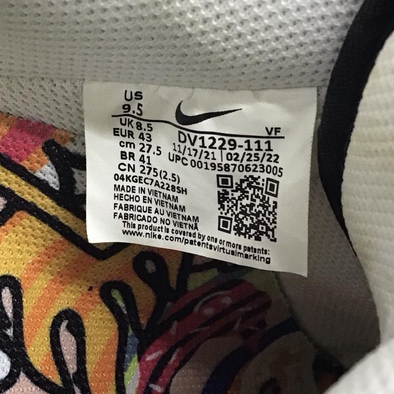 ナイキ NIKE スニーカー スニーカー DV1229-111 AIR FORCE 1 07 LV8 27.5cm 箱有 27.5cm ロゴ、文字 白 / ホワイト / X 黒 / ブラック / メンズ USED 古着 中古 10118139