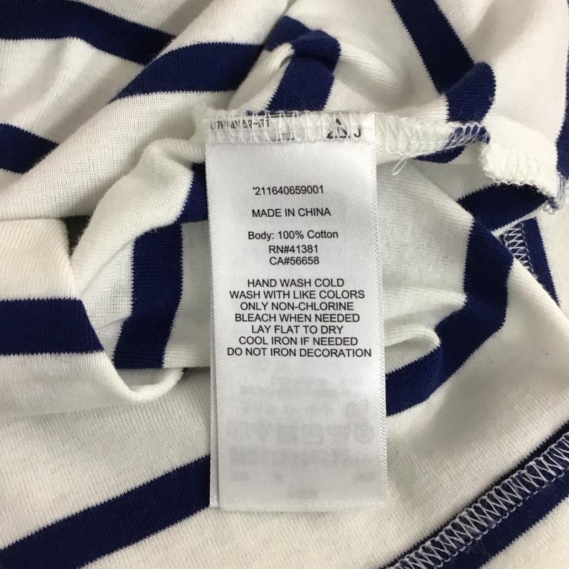 ポロラルフローレン POLO RALPH LAUREN カットソー 長袖 長袖カットソー クルーネックカットソー ロングスリーブカットソー プリントTシャツ XS ボーダー柄 白 / ホワイト / X 青 / ブルー / レディース USED 古着 中古 10115971