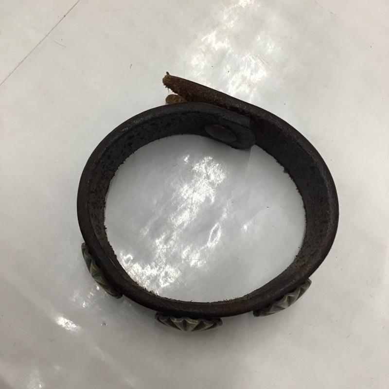 古着 USED アクセサリー ブレスレット、バングル BUTTON WORKS コンチョ レザー 茶 / ブラウン / メンズ USED 古着 中古 10116460