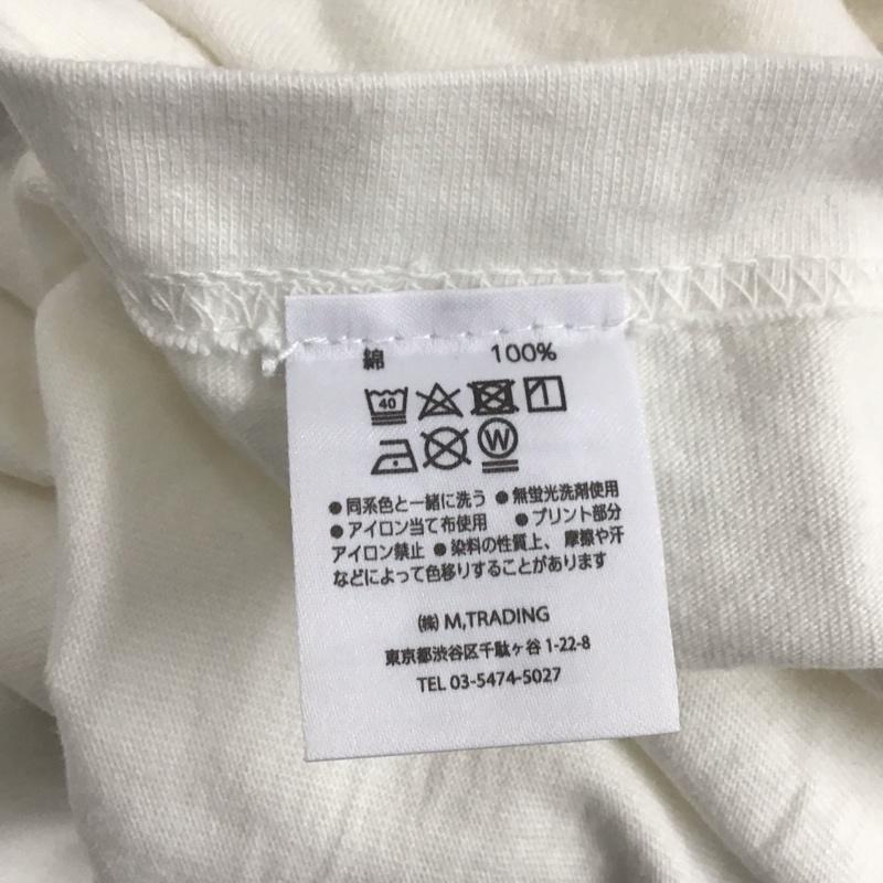 サブサエティ Subciety Tシャツ 半袖 半袖カットソー プリントTシャツ クルーネックカットソー XL ロゴ、文字 白 / ホワイト / メンズ USED 古着 中古 10142889