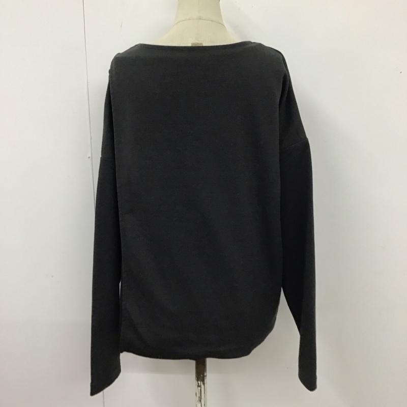 グリーンレーベルリラクシング green label relaxing トレーナー 長袖 3612-199-2046 長袖トレーナー スウェット クルーネック リブスウェットカットソー 無地 黒 / ブラック / レディース USED 古着 中古 10118011