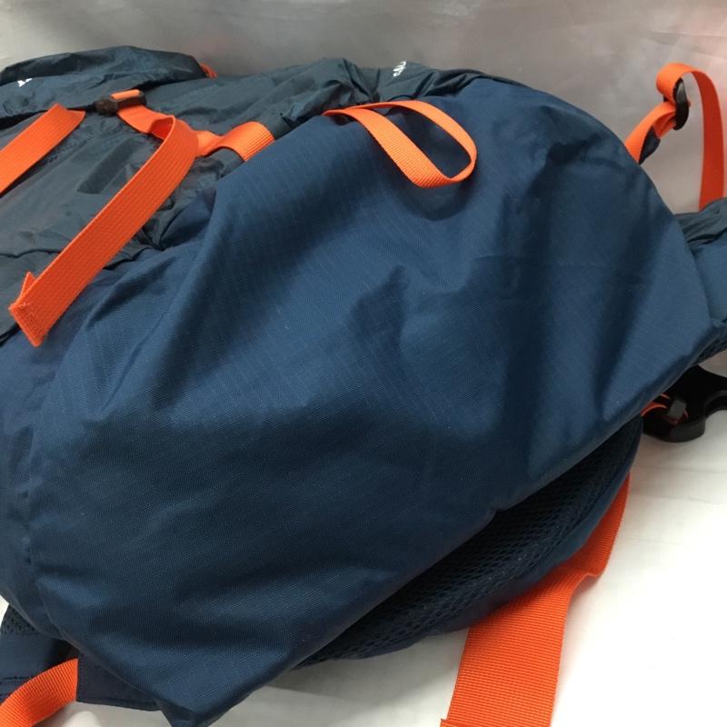 モンベル mont-bell リュックサック、デイパック リュックサック、デイバッグ 359910 バックパック 登山 アウトドア VERSALITE PACK30 ロゴ、文字 紺 / ネイビー / X 橙 / オレンジ / メンズ USED 古着 中古 10120912