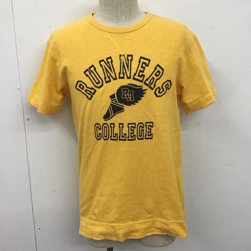 ラッセルアスレティック Russell Athletic Tシャツ 半袖 半袖カットソー プリントTシャツ クルーネックカットソー M プリント 黄 / イエロー / メンズ USED 古着 中古 10107306