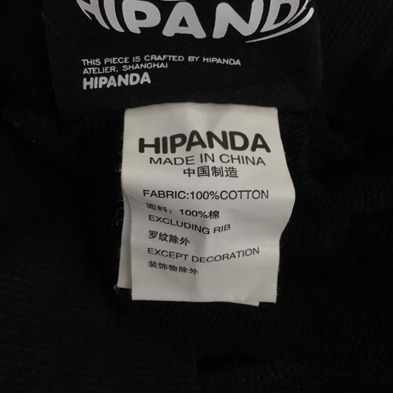 ハイパンダ HIPANDA トレーナー 長袖 長袖トレーナー スウェット クルーネック プルオーバー L ロゴ、文字 黒 / ブラック / メンズ USED 古着 中古 10145920