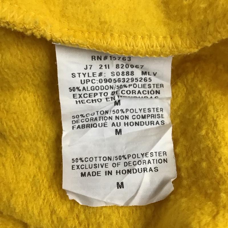 チャンピオン Champion トレーナー 長袖 長袖トレーナー スウェット クルーネック リブスウェットカットソー M ロゴ、文字 黄 / イエロー /  メンズ USED 古着 中古 10118259