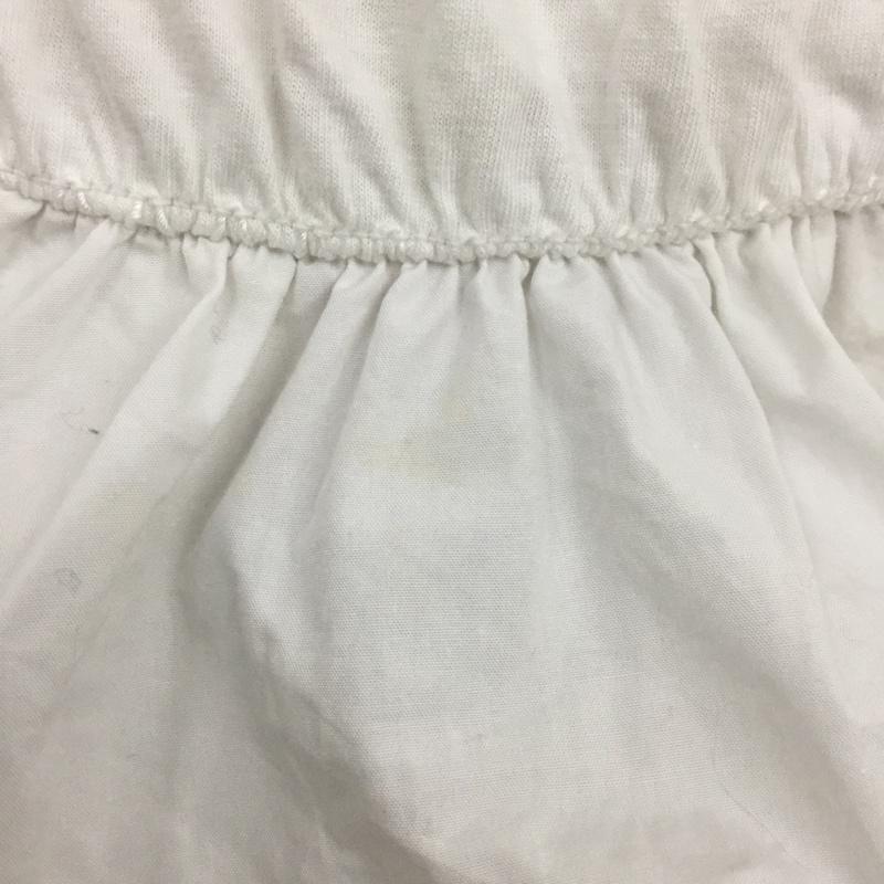 ザラ ZARA カットソー 半袖 半袖カットソー フリル袖 ショート丈カットソー S レース柄 白 / ホワイト /  レディース USED 古着 中古 10110309