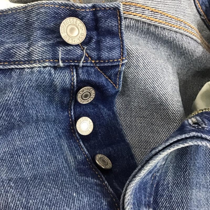 リーバイストラウスアンドコー Levi Strauss & co. パンツ デニム、ジーンズ デニムパンツ ストレートパンツ スリムパンツ ダメージパンツ 32インチ ダメージ加工 インディゴ / インディゴ /  メンズ USED 古着 中古 10123971
