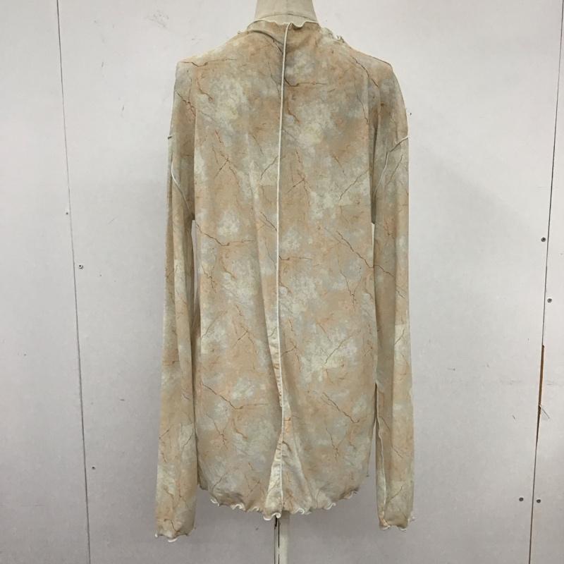 ジーナシス JEANASIS カットソー 長袖 JS063721MC シアー マーブル スタンドネック FREE 総柄 マルチカラー / マルチカラー / レディース USED 古着 中古 10123215
