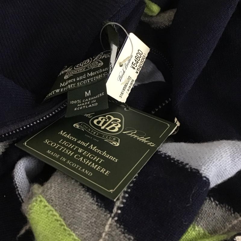 ブルックスブラザーズ BROOKS BROTHERS ニット、セーター 長袖 長袖ニットカットソー ニット セーター ジップアップネックニット M チェック マルチカラー / マルチカラー / メンズ USED 古着 中古 10112766