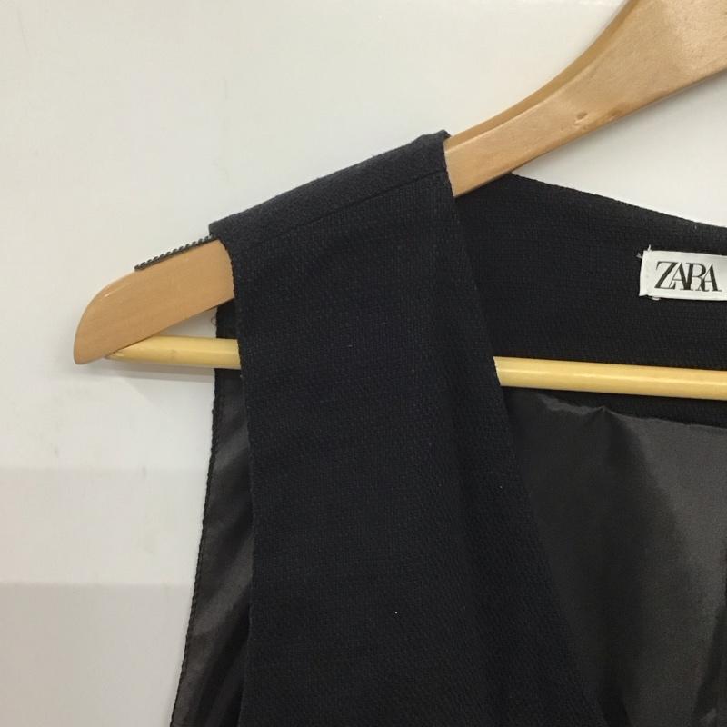 ザラ ZARA ベスト ベスト 7484 068 800 Vネック L 無地 紺 / ネイビー / レディース USED 古着 中古 10139256