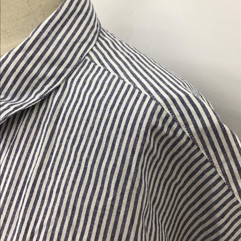 ユーエスポロアッスン U.S.POLO ASSN. シャツ、ブラウス 半袖 PLL12720WG WEGO別注 ビッグシルエットシャツ FREE ストライプ 白 / ホワイト / X 紺 / ネイビー / レディース USED 古着 中古 10116487