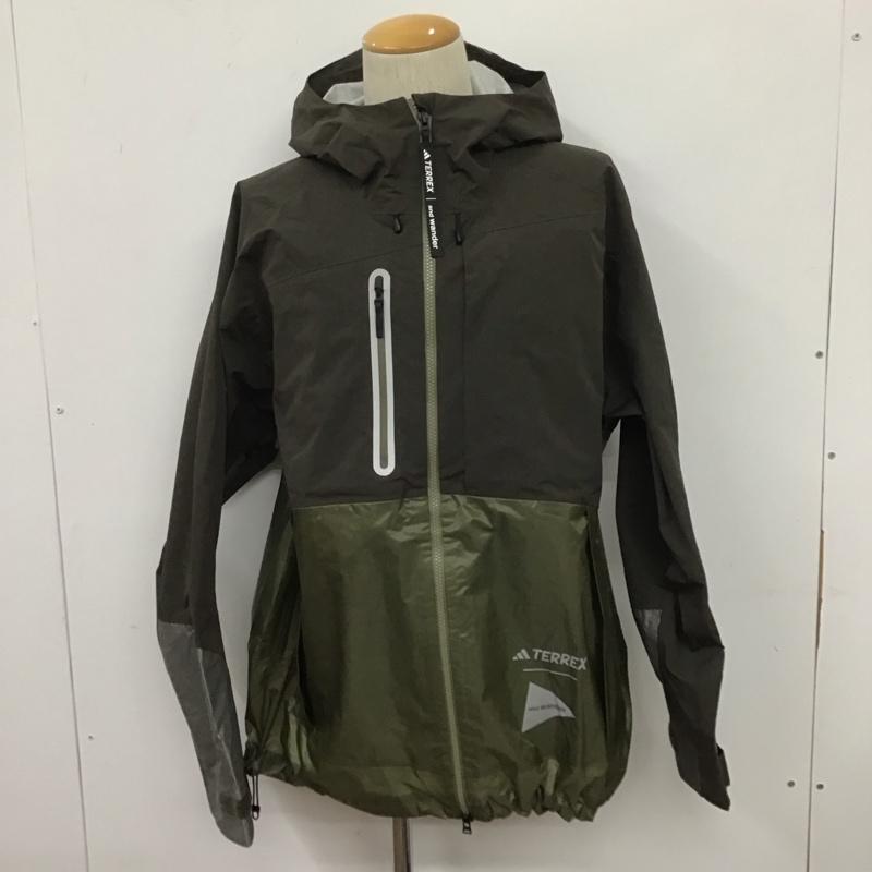 アディダス adidas ジャケット、上着 ジャンパー、ブルゾン hr7147 adidasTerrex+andwanderXploricRAINRDYJacket スポーツウェア XL 無地 カーキ / カーキ / メンズ USED 古着 中古 10106327