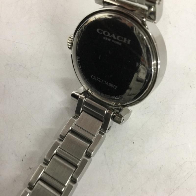 コーチ COACH 腕時計 アナログ(クォーツ式) 14501967 箱有 ロゴ、文字 銀 / シルバー / レディース USED 古着 中古 10134877