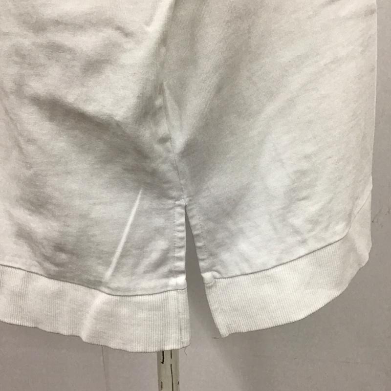 ザラ ZARA カットソー 半袖 クルーネック サイドスリット L 無地 白 / ホワイト /  レディース USED 古着 中古 10112052