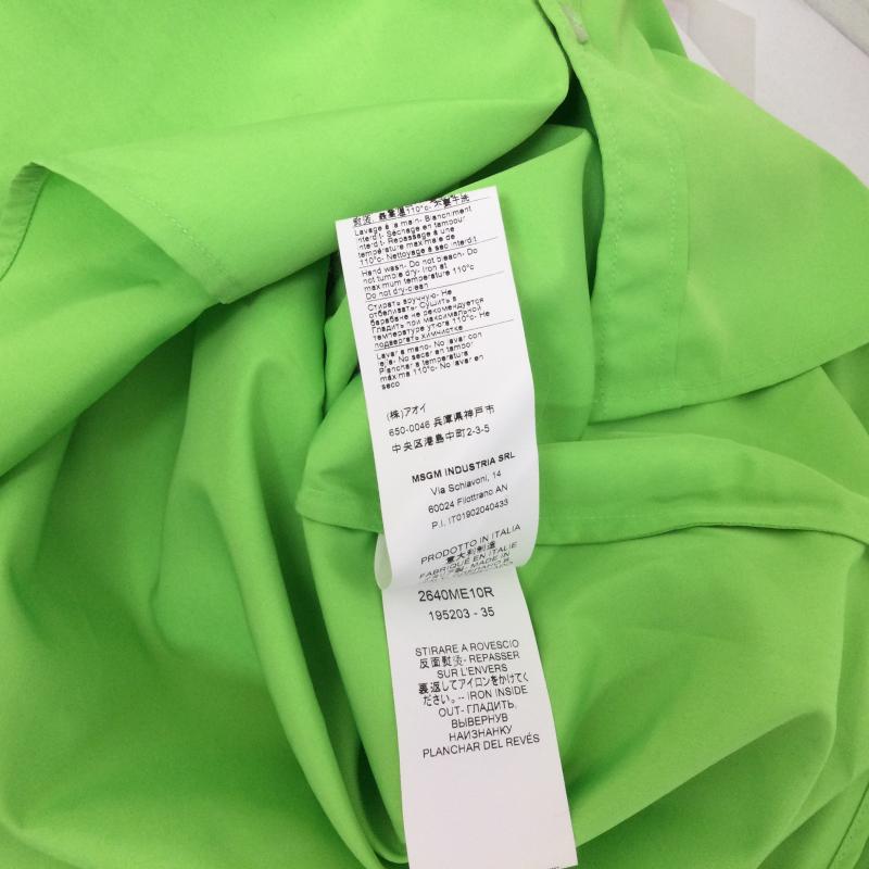 エムエスジーエム MSGM シャツ、ブラウス 長袖 2640ME10R バックデカロゴプリント 長袖ドレスシャツ タグ付き サイズ 15 1/2 M ロゴ、文字 薄緑 / ライトグリーン / メンズ USED 古着 中古 50097708