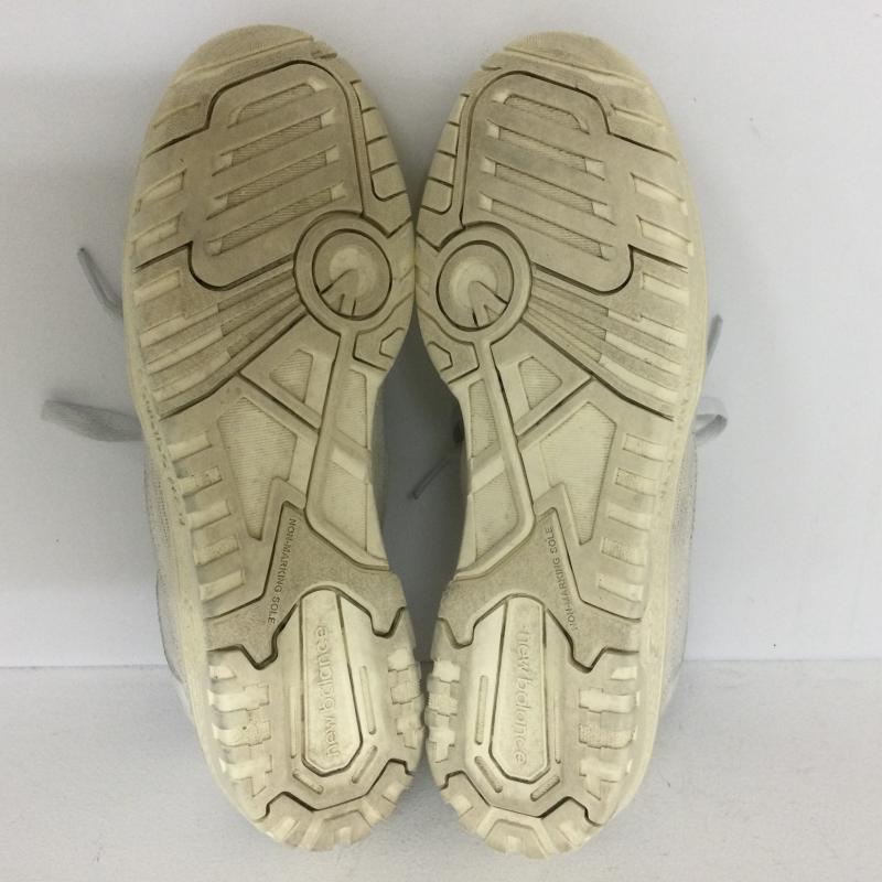 ニューバランス New Balance スニーカー スニーカー BB550MDA キャンバス生地 バスケットシューズ復刻 スニーカー Dワイズ 24.5cm ロゴ、文字 白 / ホワイト / white X 紺 / ネイビー / navy メンズ USED 古着 中古 50101738