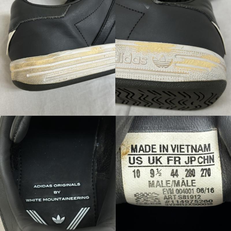 アディダス adidas スニーカー スニーカー S81912 ホワイトマウンテニアリング コラボ WM COURT コート ローカット 28.0cm 黒 / ブラック / black メンズ USED 古着 中古 50101959