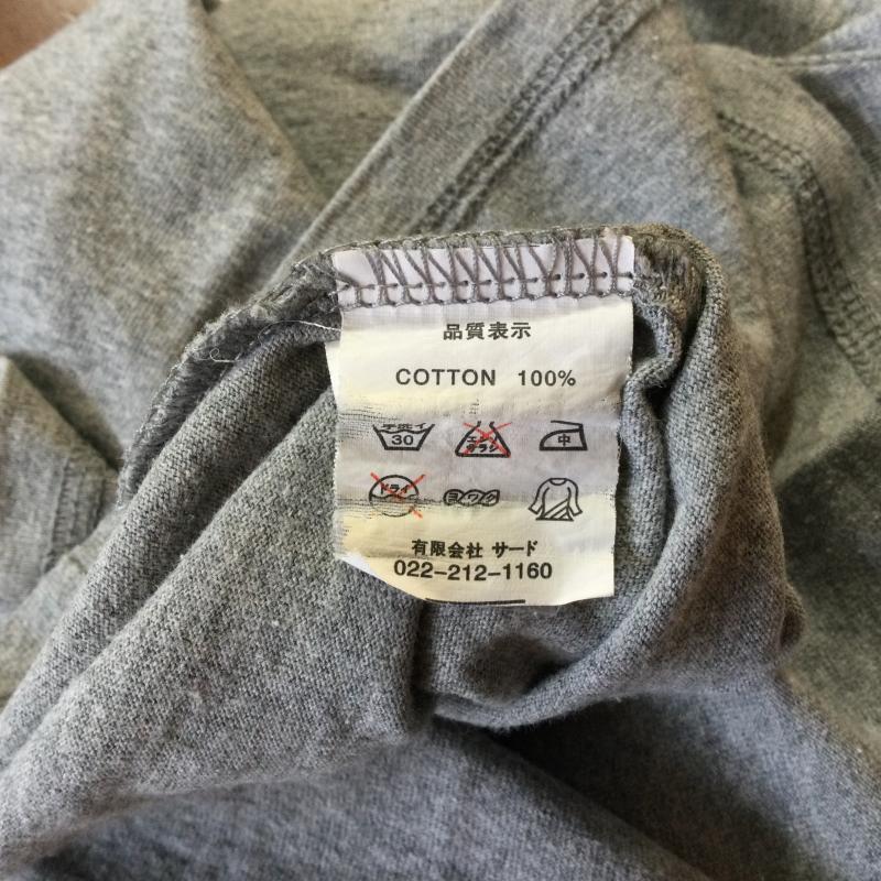 サード SAAD Tシャツ 半袖 NEW MEXICOロゴ バックデカロゴ刺繍 ヘンリーネック 半袖Tシャツ S ロゴ、文字 X 刺繍 灰 / グレー / gray メンズ USED 古着 中古 50107327
