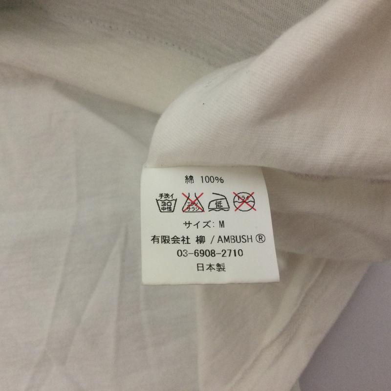 アンブッシュ AMBUSH Tシャツ 半袖 フロント デカマジックテープ付 半袖Tシャツ ワッペン欠損 M 無地 白 / ホワイト / white X 黒 / ブラック / black メンズ USED 古着 中古 50107332