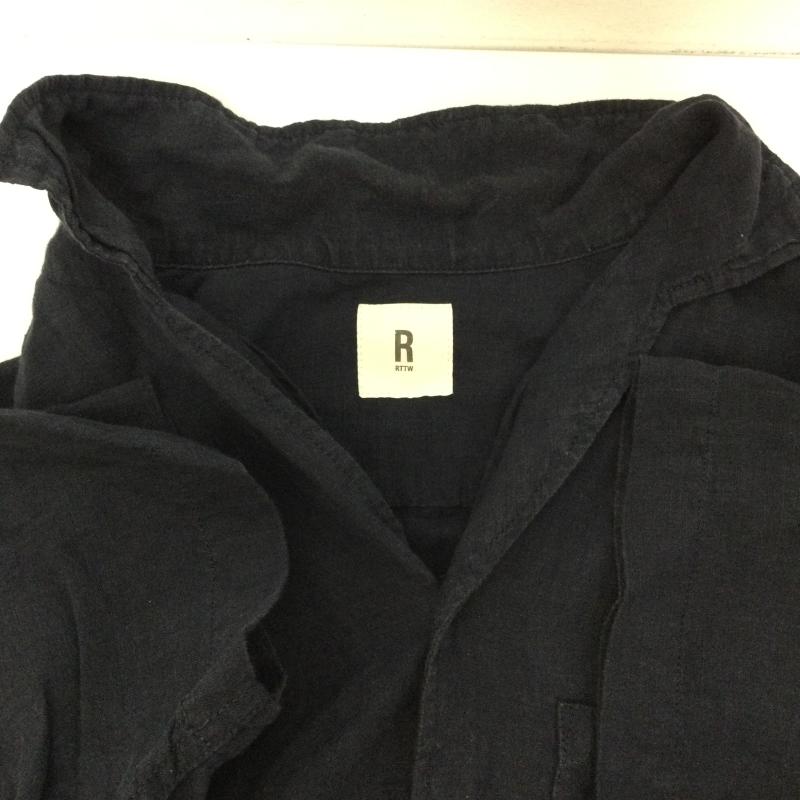 ロットワイラー ROTTWEILER シャツ、ブラウス 半袖 RTW15S-2013 麻100% オープンカラー 半袖シャツ S 無地 紺 / ネイビー / navy メンズ USED 古着 中古 50107798