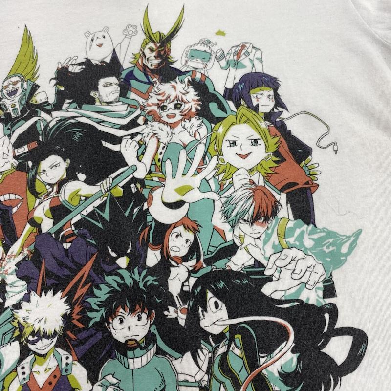 古着 USED Tシャツ 半袖 僕のヒーローアカデミア MY HERO ACADEMIA ヒロアカ アニメ キャラクター Tシャツ S S ロゴ、文字 X プリント X キャラクター 白 / ホワイト / white メンズ USED 古着 中古 50107915