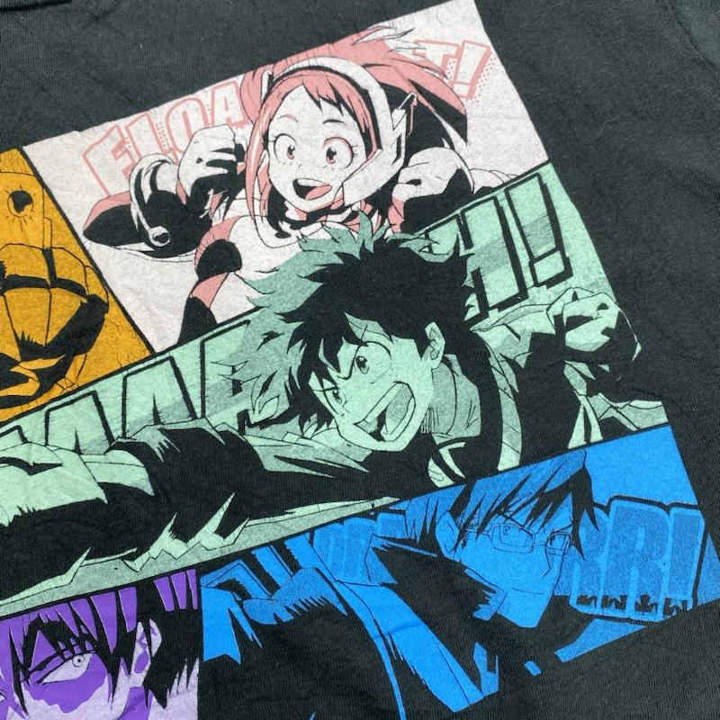 古着 USED Tシャツ 半袖 僕のヒーローアカデミア MY HERO ACADEMIA ヒロアカ アニメ キャラクター Tシャツ M M ロゴ、文字 X プリント X キャラクター 黒 / ブラック / black メンズ USED 古着 中古 50107916