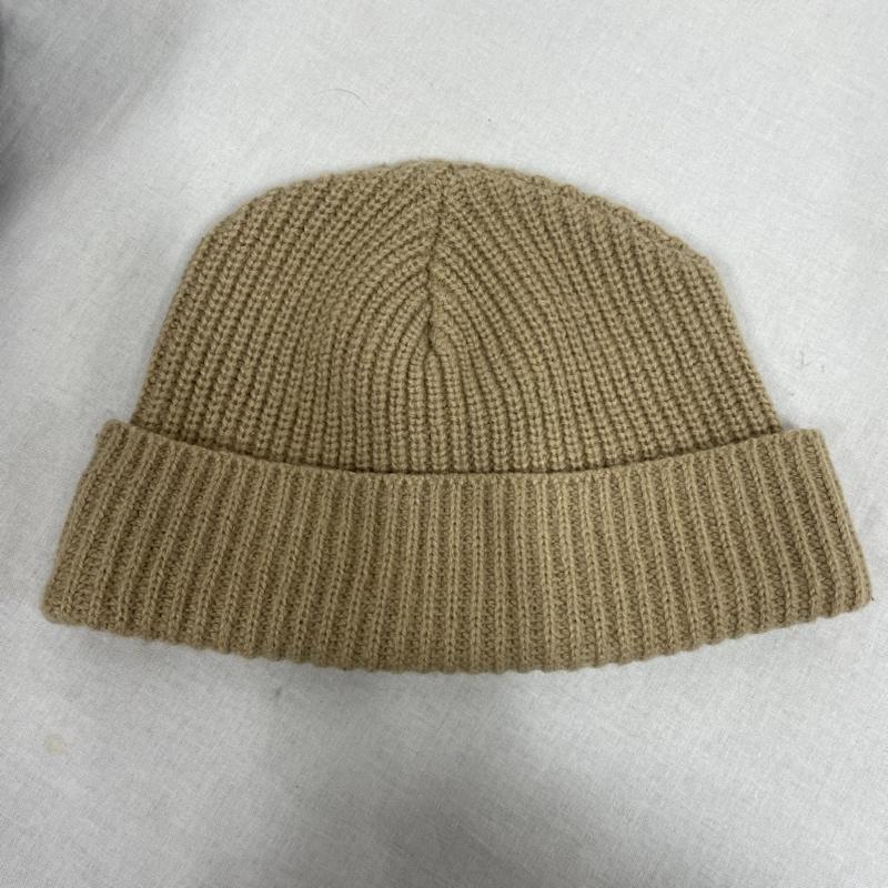 ラファイエット Lafayette 帽子 ニット帽 ミリタリー ワッチキャップ MILITARY WATCH CAP ビーニー インストラクションラベル - ワンポイント X ロゴ、文字 ベージュ / ベージュ / beige メンズ USED 古着 中古 50109808