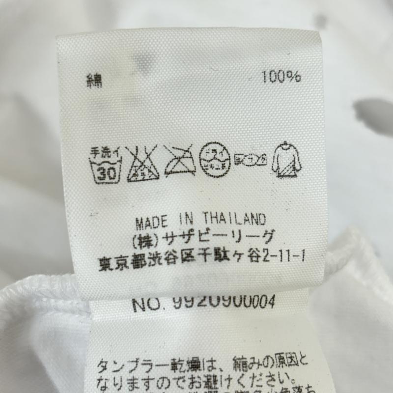 ロンハーマン RonHerman Tシャツ 半袖 8100 エイティワンハンドレッド ダメージ加工 Vネック ポケT ポケット L 白 / ホワイト / white メンズ USED 古着 中古 50110422