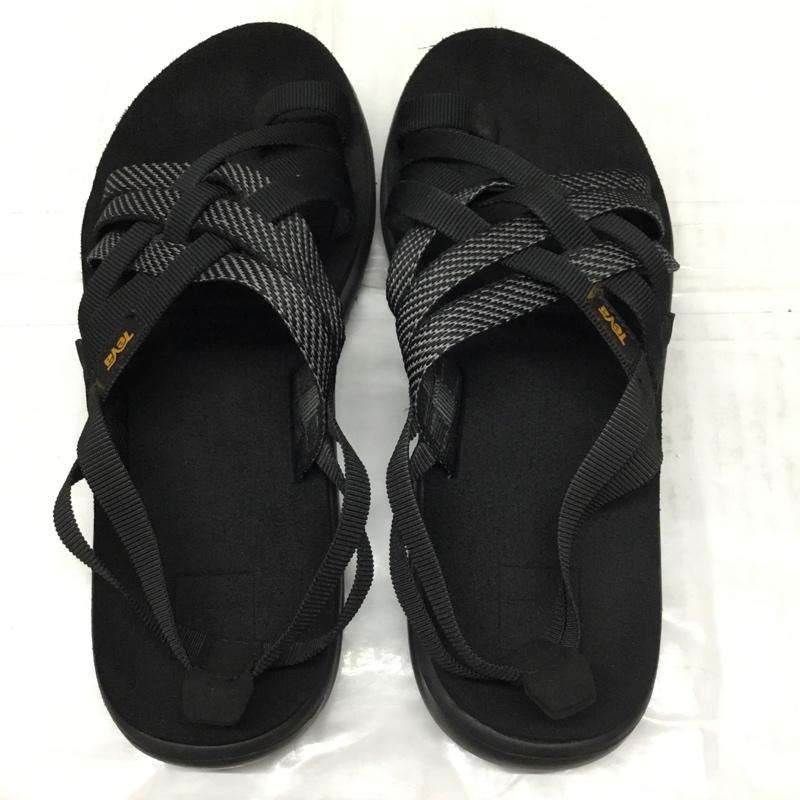 テバ Teva サンダル サンダル 1099271B VOYA STRAPPY ボヤ ストラッピー 25cm 25.0cm ロゴ、文字 黒 / ブラック / レディース USED 古着 中古 10109741