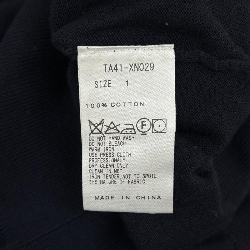 トーガ TOGA ニット、セーター 長袖 TA41-XN029 テープデザイン 肩パット入り クルーネック 1 紺 / ネイビー / navy X 緑 / グリーン / green レディース USED 古着 中古 50111155
