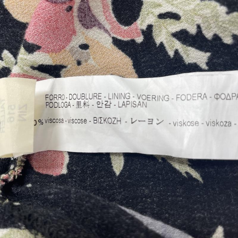 ザラ ZARA ワンピース ロングスカート ZARA 花柄 フラワー ロングワンピース マキシ丈 S S ロゴ、文字 X 花柄 黒 / ブラック / black X マルチカラー / マルチカラー / multicolor レディース USED 古着 中古 50111178