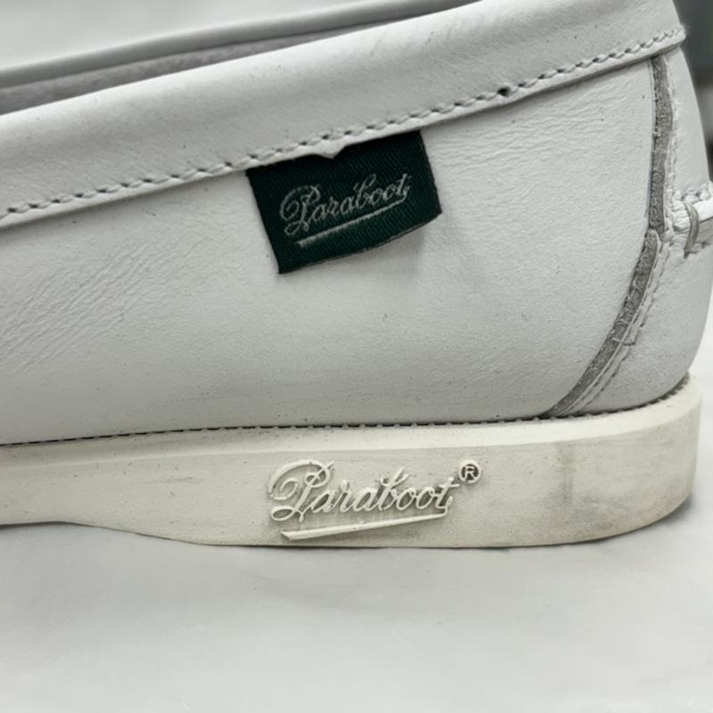 パラブーツ Paraboot 革靴 革靴 ✕ UNITED ARROWS ビットローファー レザー BIT DECK - 白 / ホワイト / white レディース USED 古着 中古 50114109