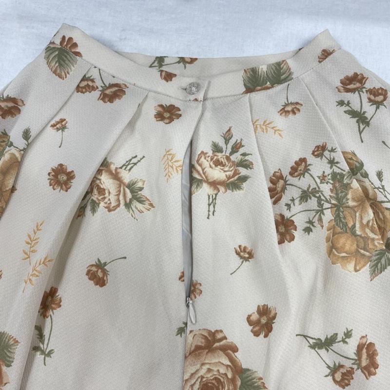古着 USED セットアップ セットアップ 田園詩 パフスリーブ M 花柄 ベージュ / ベージュ / beige X 橙 / オレンジ / orange X 緑 / グリーン / green レディース USED 古着 中古 50115451