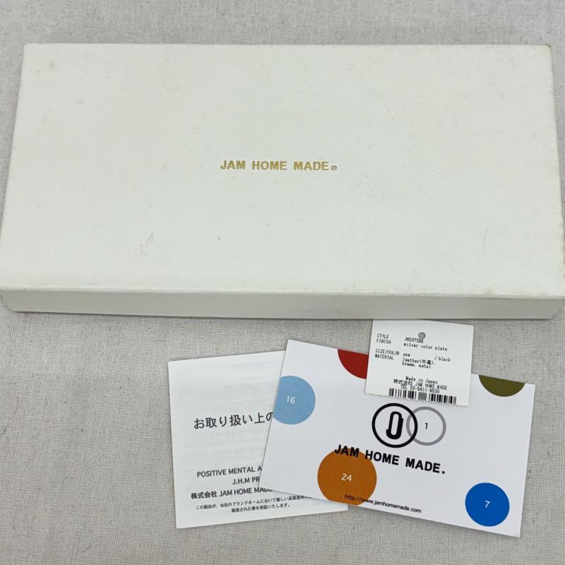 ジャムホームメイド JAM HOME MADE 財布 長財布 牛革 レザー ロングウォレット 二つ折り 小銭入れ無し 長財布 - 黒 / ブラック / black メンズ USED 古着 中古 50116619