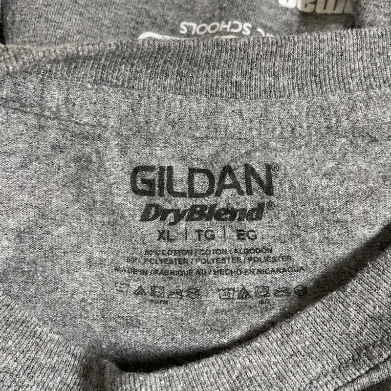 USフルギ US古着 Tシャツ 半袖 GILDAN Dry Blend クルーネック 半袖 両面プリントTシャツ XL プリント 灰 / グレー / gray メンズ USED 古着 中古 50117747