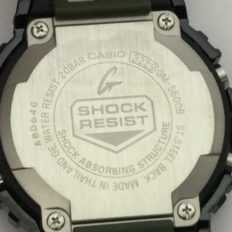 ジーショック G-SHOCK 腕時計 デジタル メタルカバード GM-5600B-3JF - 緑 / グリーン / green X 黒 / ブラック / black メンズ USED 古着 中古 50120789