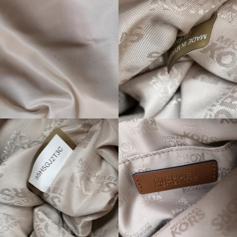 マイケルコース MICHAEL KORS ハンドバッグ ハンドバッグ ナイロン レザー ハンドバッグ ショルダー バッグ 35H5GJ2T2C - ベージュ / ベージュ / beige X 茶 / ブラウン / brown レディース USED 古着 中古 50121071