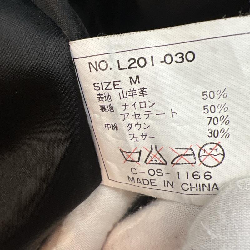古着 USED ジャケット、上着 レザージャケット SAN PELLEGRINO 山羊革 ゴートスキン レザーダウン M 黒 / ブラック / black メンズ USED 古着 中古 50121263