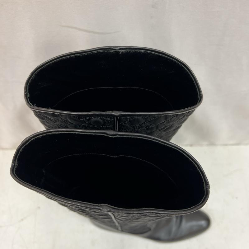 セルジオロッシ Sergio rossi ブーツ ロングブーツ キルティングデザイン レザー 切替 ロングブーツ Size:36 - 黒 / ブラック / black レディース USED 古着 中古 50123791
