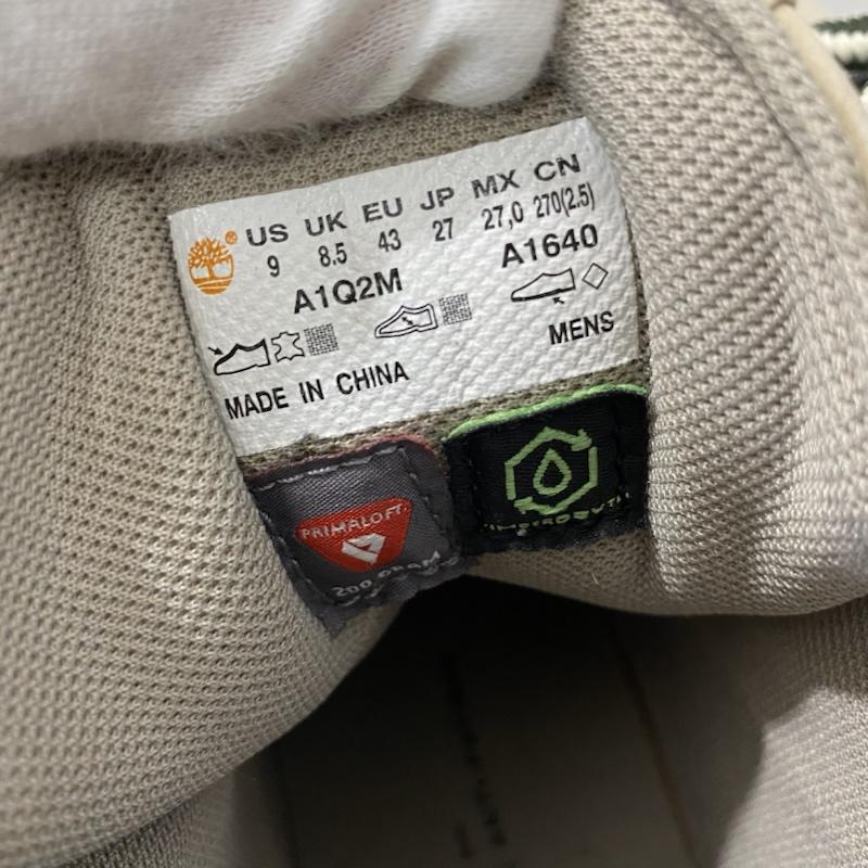 ティンバーランド Timberland ブーツ ショートブーツ FIELD BOOT トレッキングブーツ カーキ×グリーン US9/27cm US:9 ロゴ、文字 カーキ / カーキ / khaki X 緑 / グリーン / green メンズ USED 古着 中古 50124787