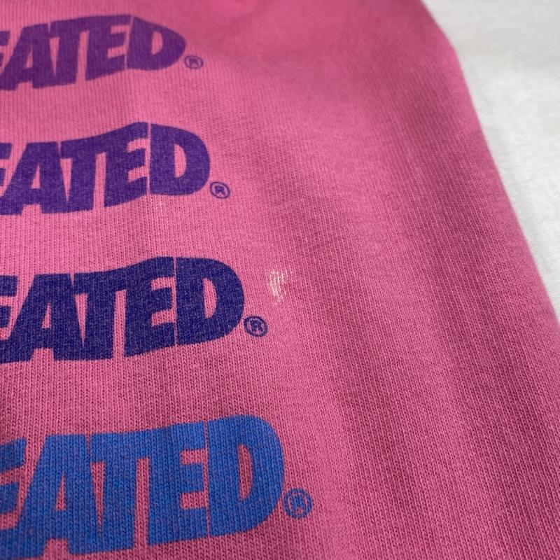 アンディフィーテッド UNDEFEATED Tシャツ 長袖 クルーネック 袖ロゴ プリント 190077001013 M ロゴ、文字 X プリント 桃 / ピンク / pink メンズ USED 古着 中古 50125151