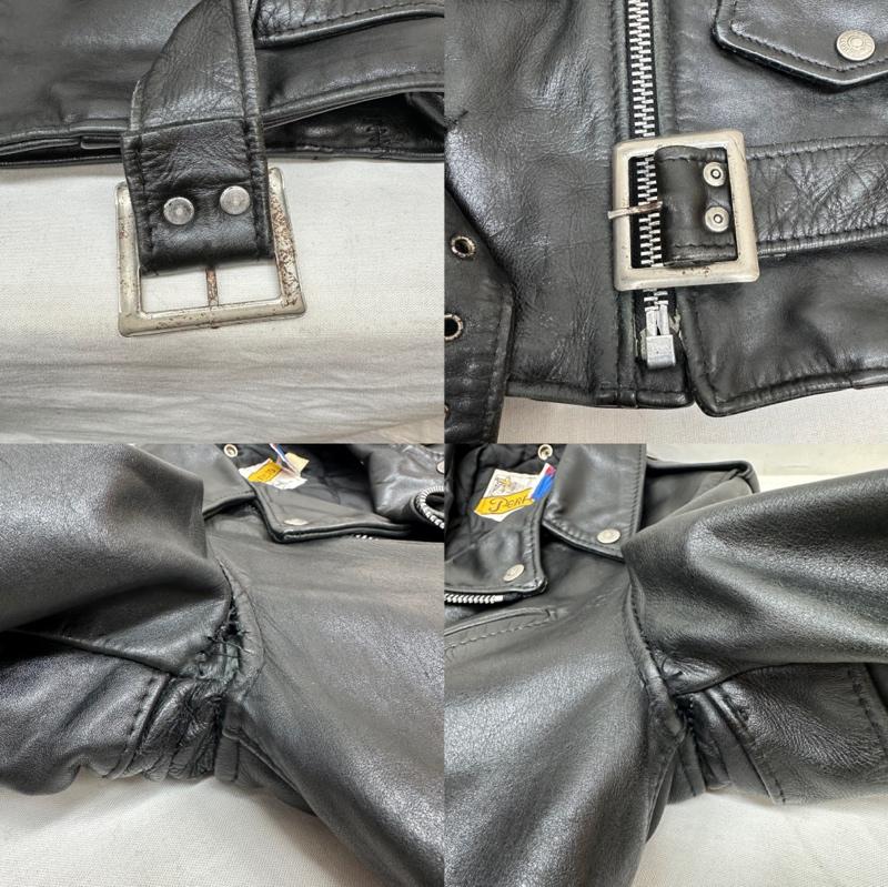 ショット schott ジャケット、上着 ライダース 80s 90s USA製 PERFECTO 618 バイカータグ ダブル ライダース レザー ジャケット 34 黒 / ブラック / black メンズ USED 古着 中古 50127252