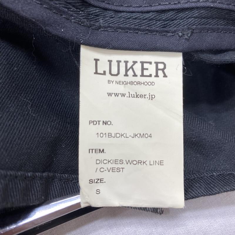 ルーカー バイ ネイバーフッド LUKER BY NEIGHBORHOOD ベスト ベスト Dickies ディッキーズ コラボ ワーク ベスト S ワンポイント X ロゴ、文字 黒 / ブラック / black メンズ USED 古着 中古 50127418