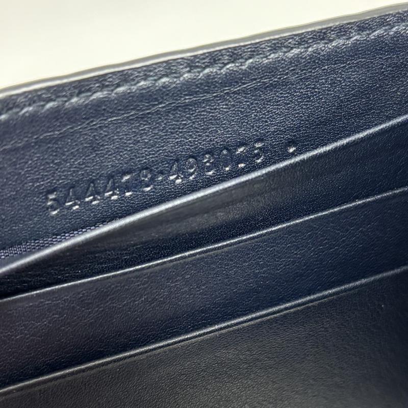 グッチ GUCCI 財布 二つ折り マネークリップ マイクログッチシマレザー 544478 紺 / ネイビー / navy メンズ USED 古着 中古 50127520