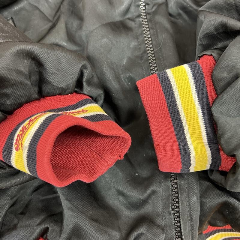 ミッチェルアンドネス Mitchell&Ness ジャケット、上着 ジャンパー、ブルゾン MLB Atlanta Braves メジャーリーグ ブレーブス スタジャン - 黒 / ブラック / black メンズ USED 古着 中古 50128201