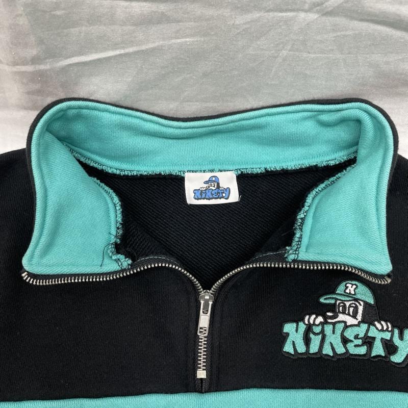 古着 USED トレーナー 長袖 9090×centimeter Half-Zip Sweat ハーフジップ スウェット L 黒 / ブラック / black メンズ USED 古着 中古 50128270