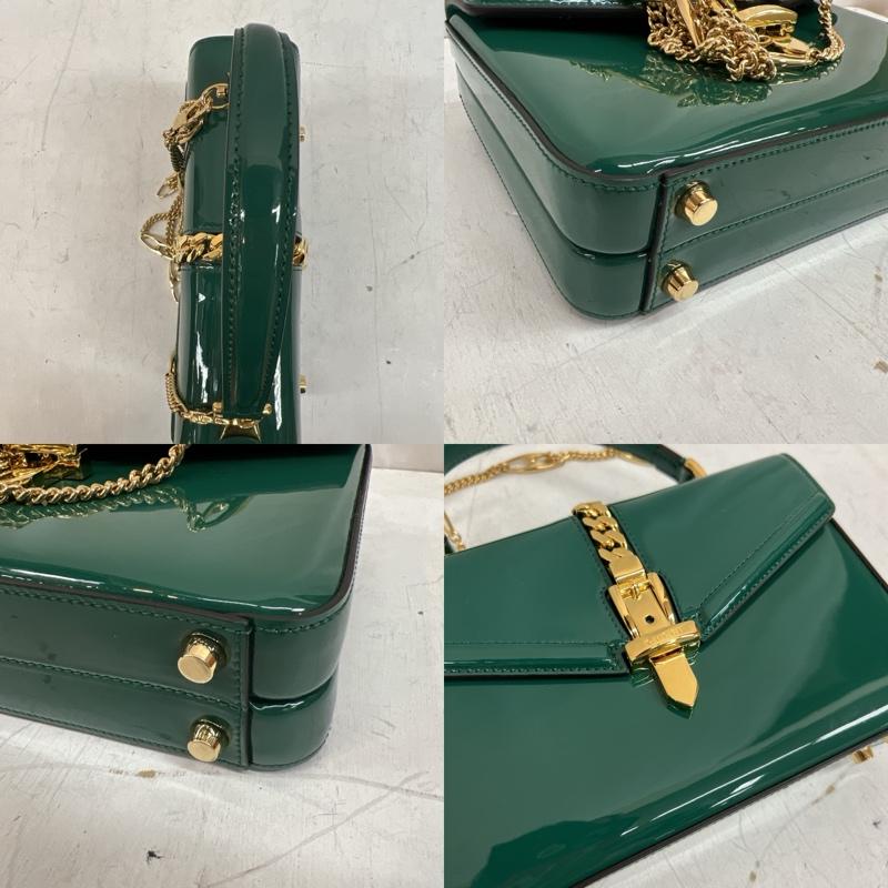 グッチ GUCCI ショルダーバッグ ショルダーバッグ シルヴィ1969 2WAY チェーン ゴールド金具 589479 - 緑 / グリーン / green レディース USED 古着 中古 50128583