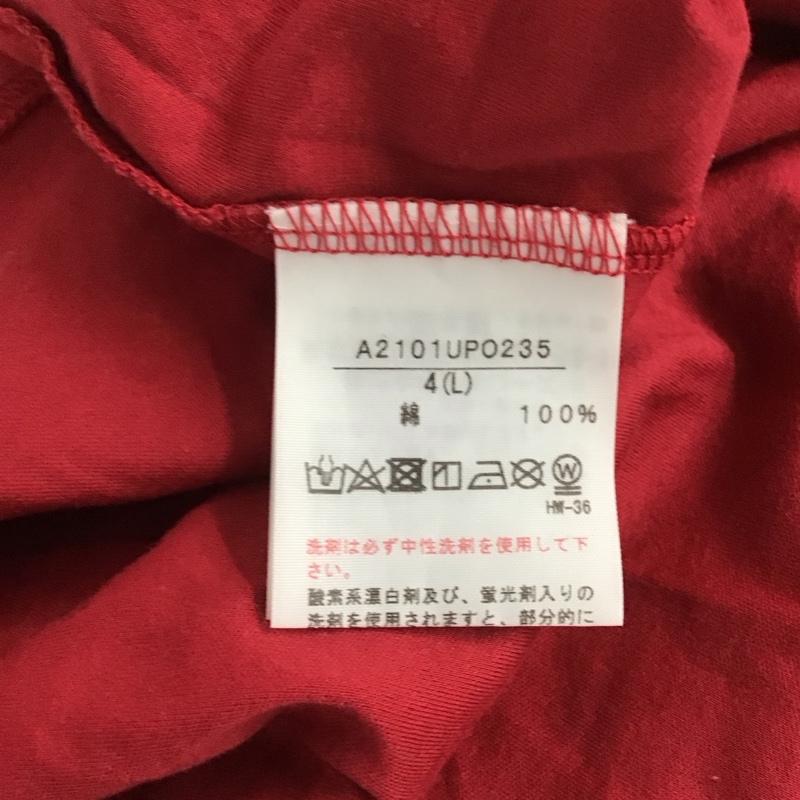 ピンクハウス PINK HOUSE Tシャツ 長袖 L 無地 赤 / レッド / レディース USED 古着 中古 10143377