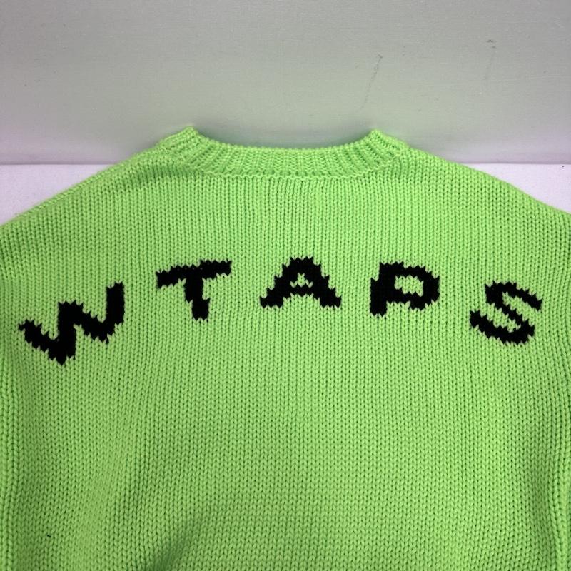 ダブルタップス WTAPS ニット、セーター 長袖 23AW バック ロゴ クルーネック ニット セーター 232MADT-KNM04 2 薄緑 / ライトグリーン / メンズ USED 古着 中古 50130163